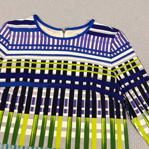 Eliza J Dress Womens 6 Multicolor Sheath Midi Mod Retro 60s Groovy - Picture 3 of 10